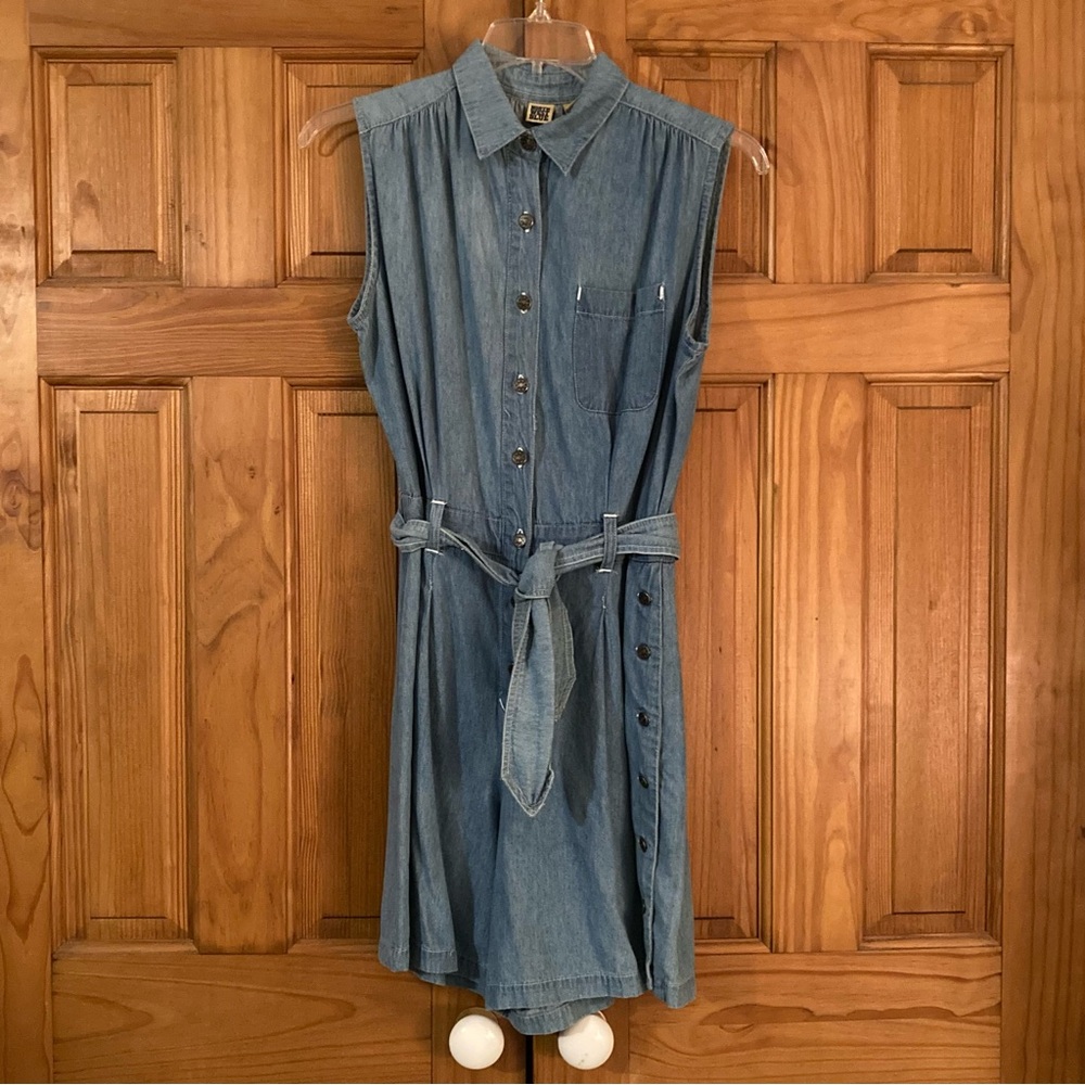 NWOT Northwest Blue Vintage 80s 90s Denim Romper Shorts Blue Size M Medium